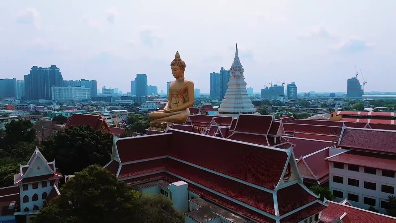 泰国-曼谷-水门寺视频素材