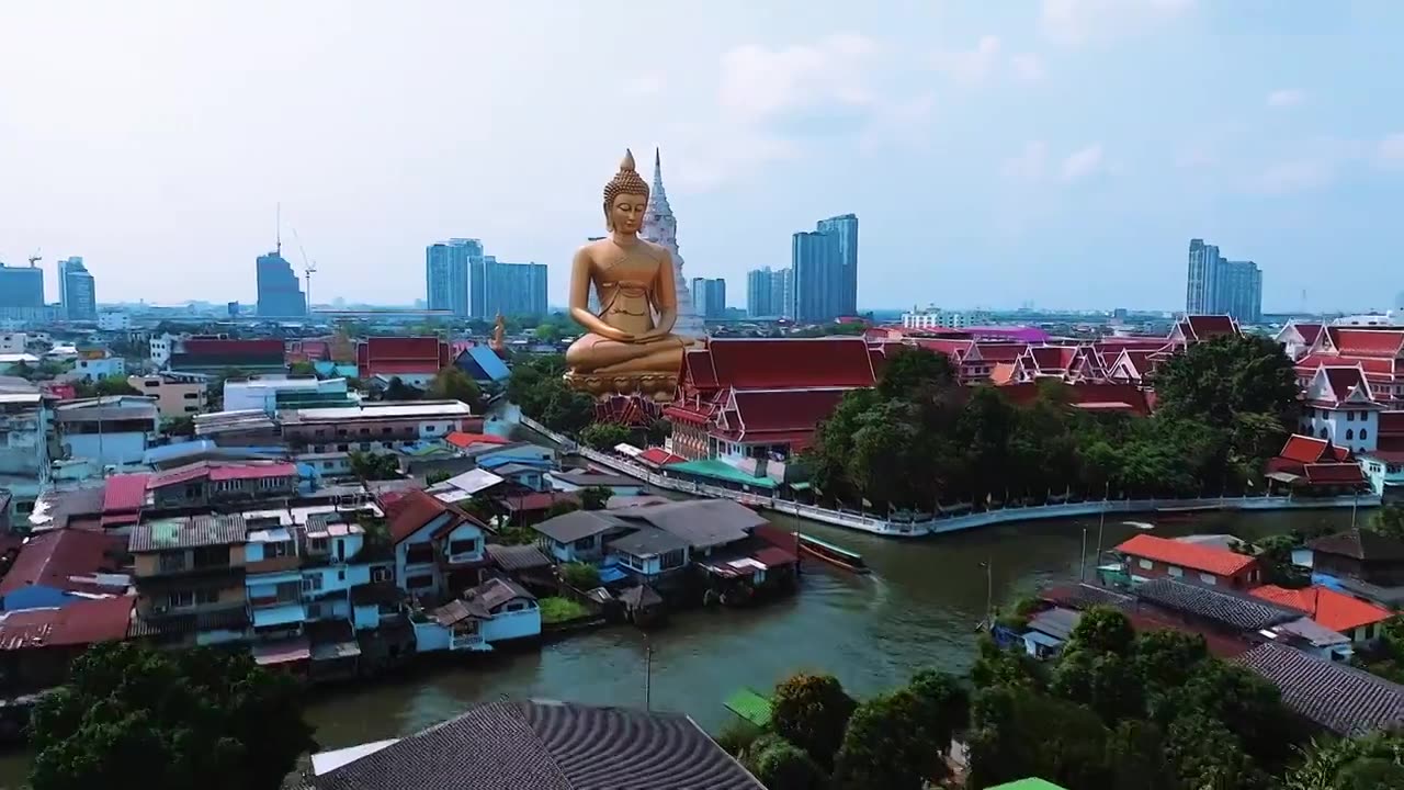 泰国-曼谷-水门寺视频下载