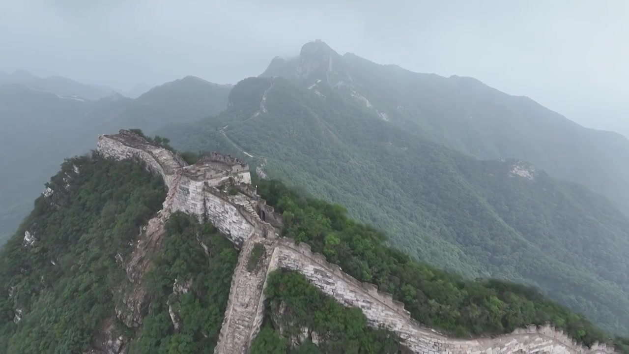 箭扣长城雨后云海，日落晚霞 （2024.06.17）视频素材