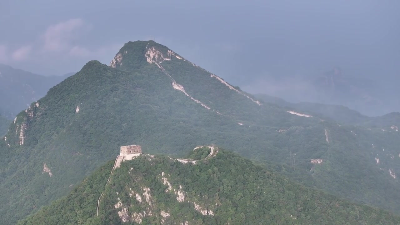 箭扣长城雨后云海，日落晚霞 （2024.06.17）视频素材