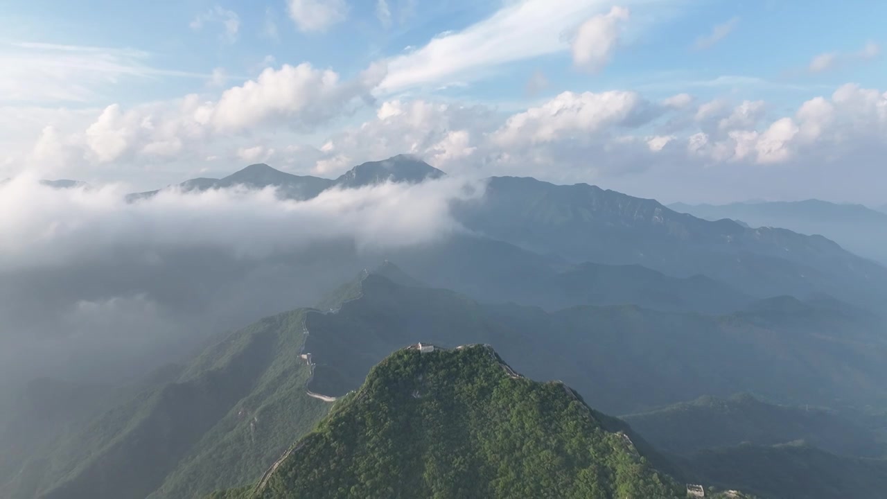 箭扣长城雨后云海，日落晚霞 （2024.06.17）视频下载