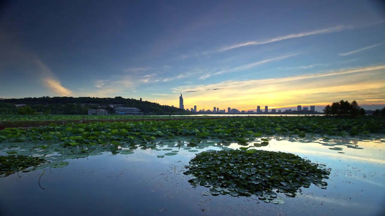 玄武湖日落视频下载