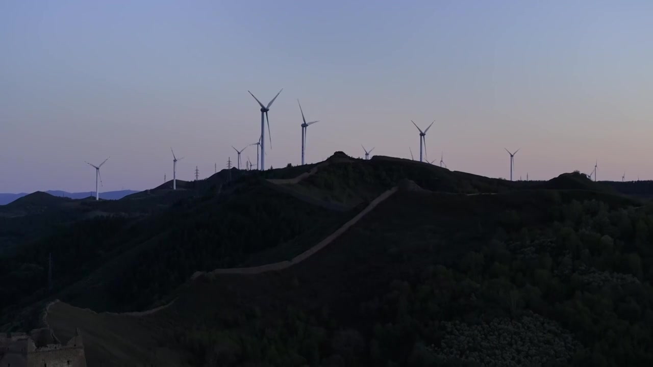 风力发电建设视频素材