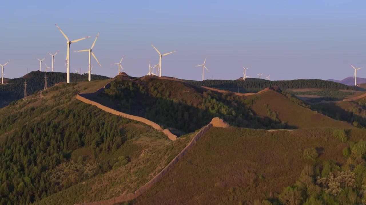 风力发电建设视频素材