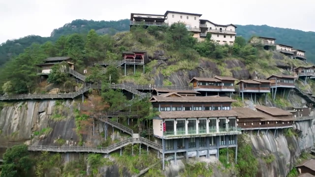 望仙谷，位于江西省上饶市广信区望仙乡望仙谷景区，属灵山山脉，位于灵山的东北面，距上饶市区50千米视频素材