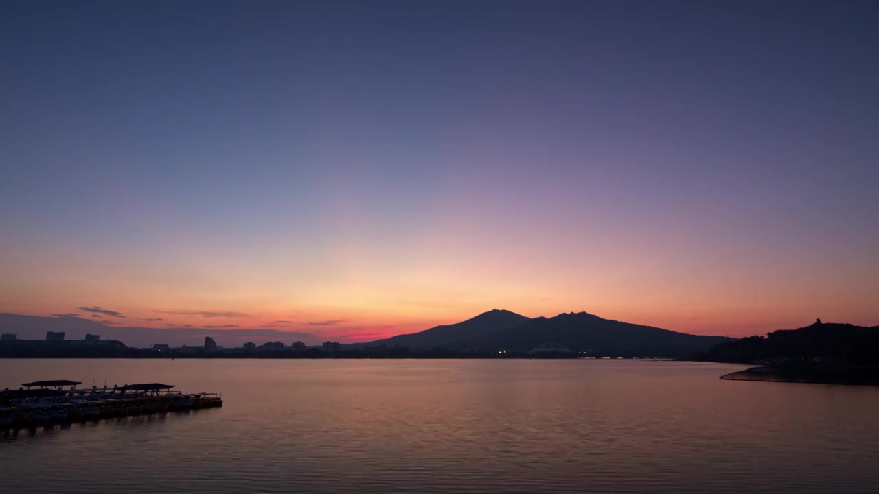 南京玄武湖朝霞视频下载