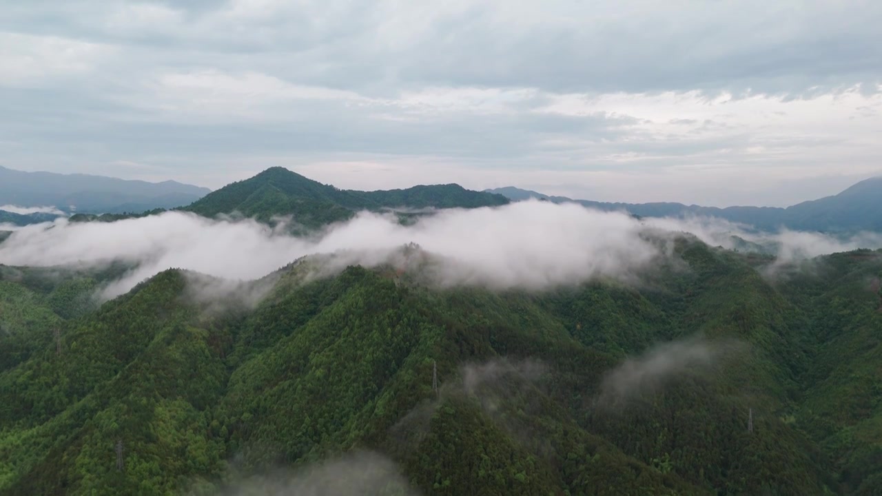 江西景德镇瑶里古镇风景航拍视频素材