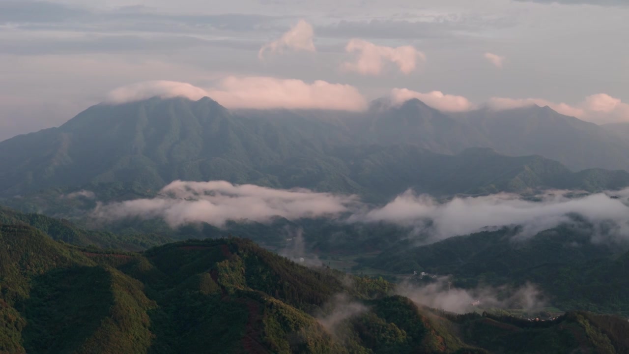 江西景德镇瑶里古镇风景航拍视频素材