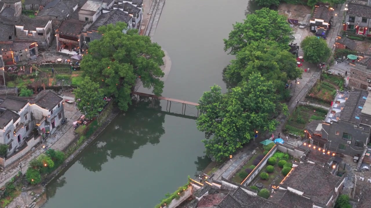 江西景德镇瑶里古镇风景航拍视频下载