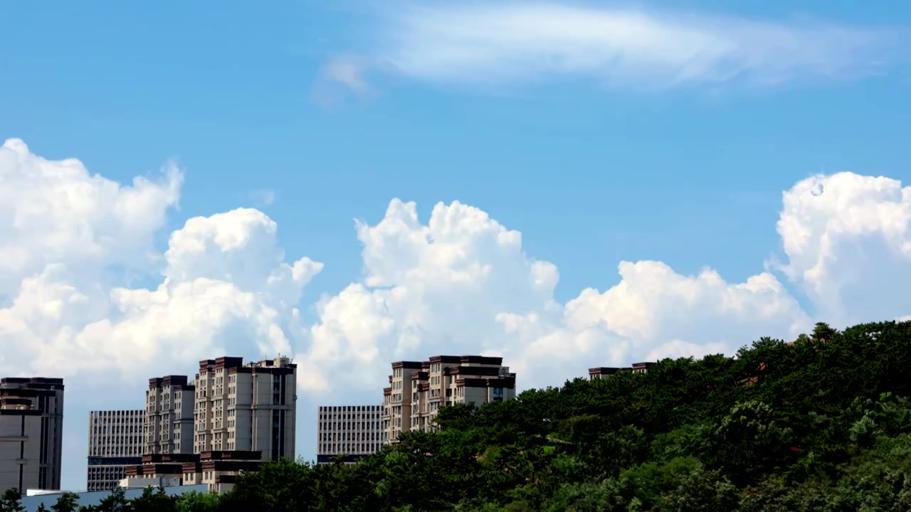 云朵翻涌，时间流逝空镜视频素材