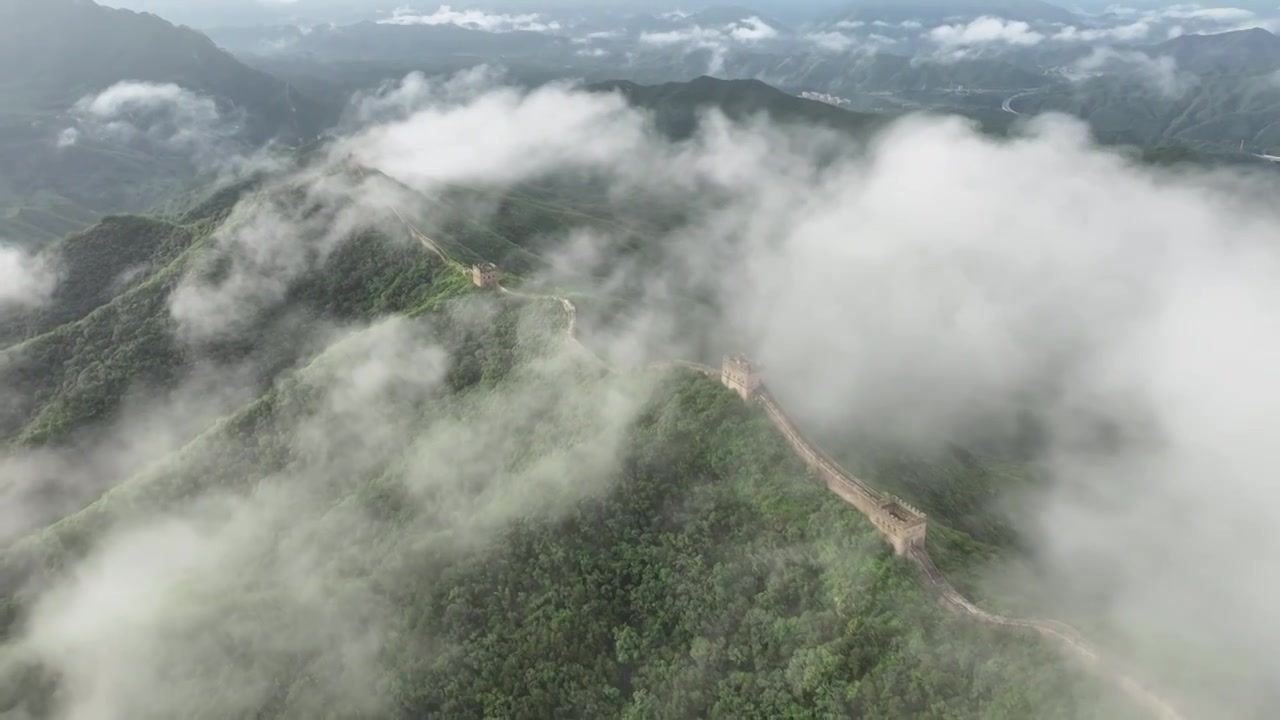 金山岭长城云海视频素材