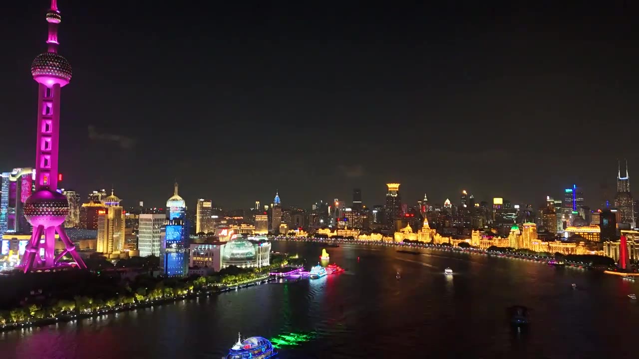 上海陆家嘴夜景视频下载