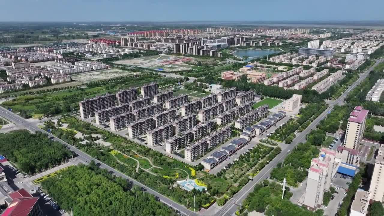 阿拉尔市城市航拍视频素材