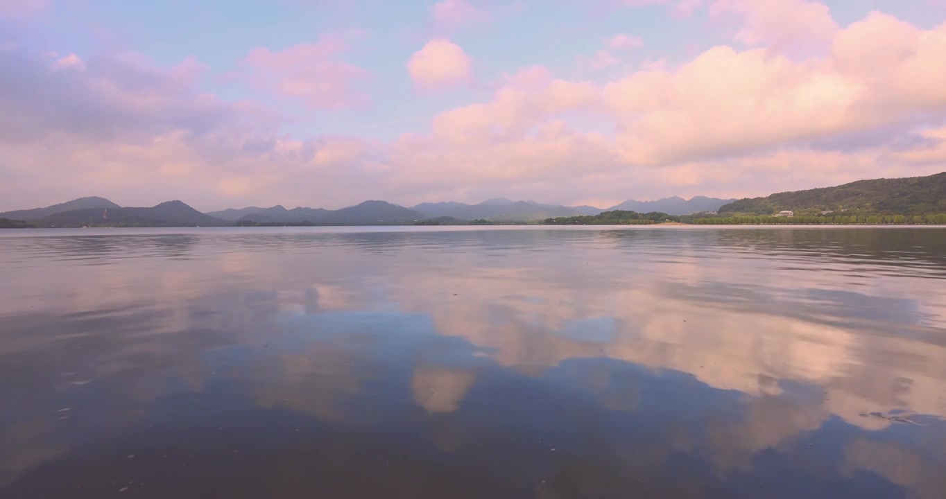 清晨西湖风景美景视频下载