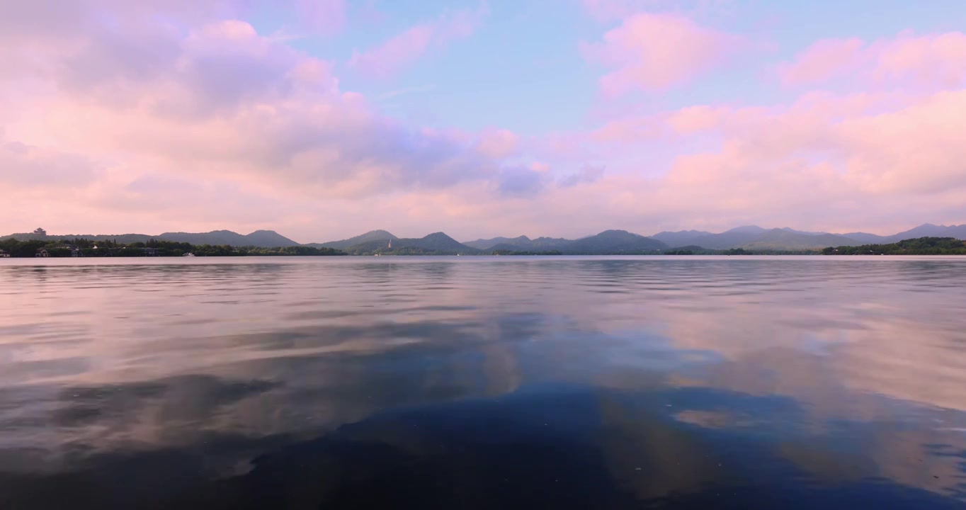 清晨西湖风景美景视频素材