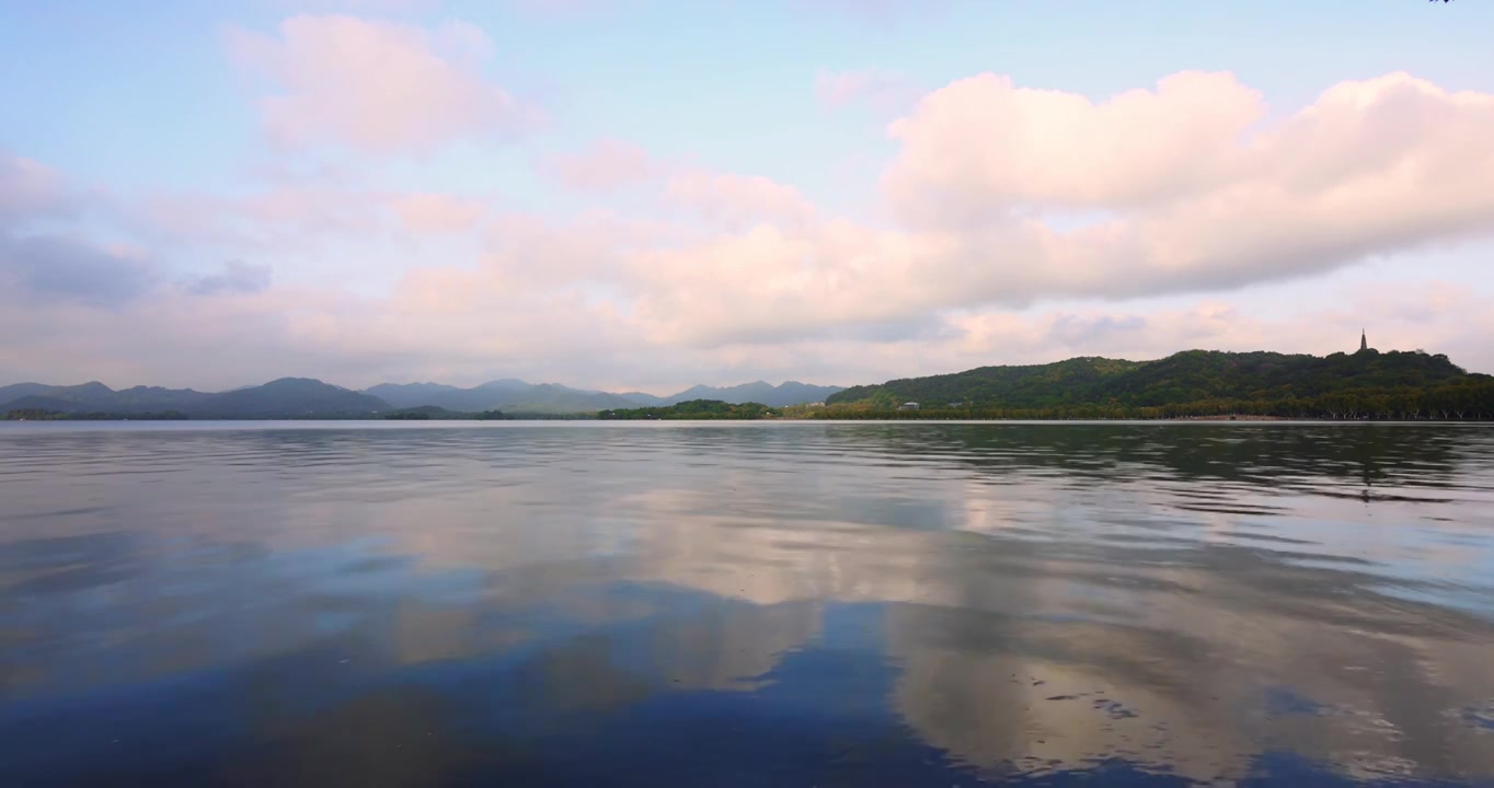 清晨西湖风景美景视频素材