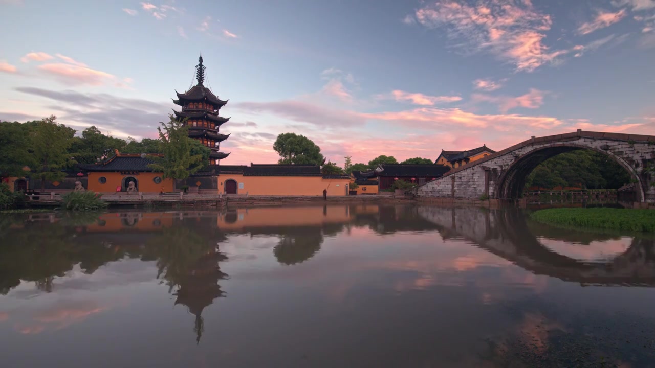 苏州震泽古镇风光视频下载