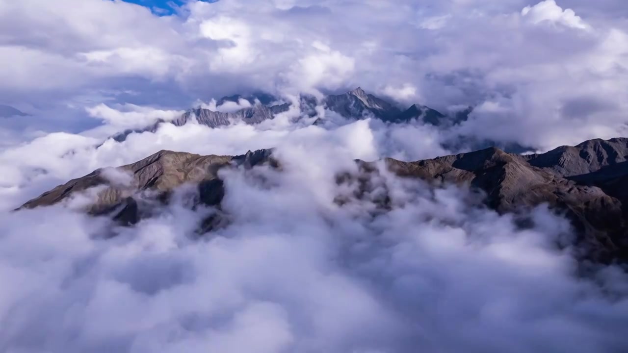 航拍云海延时视频素材