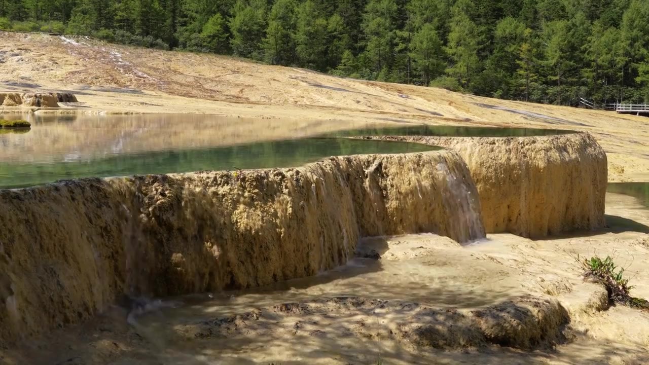 国家5A级旅游景区黄龙景色视频素材