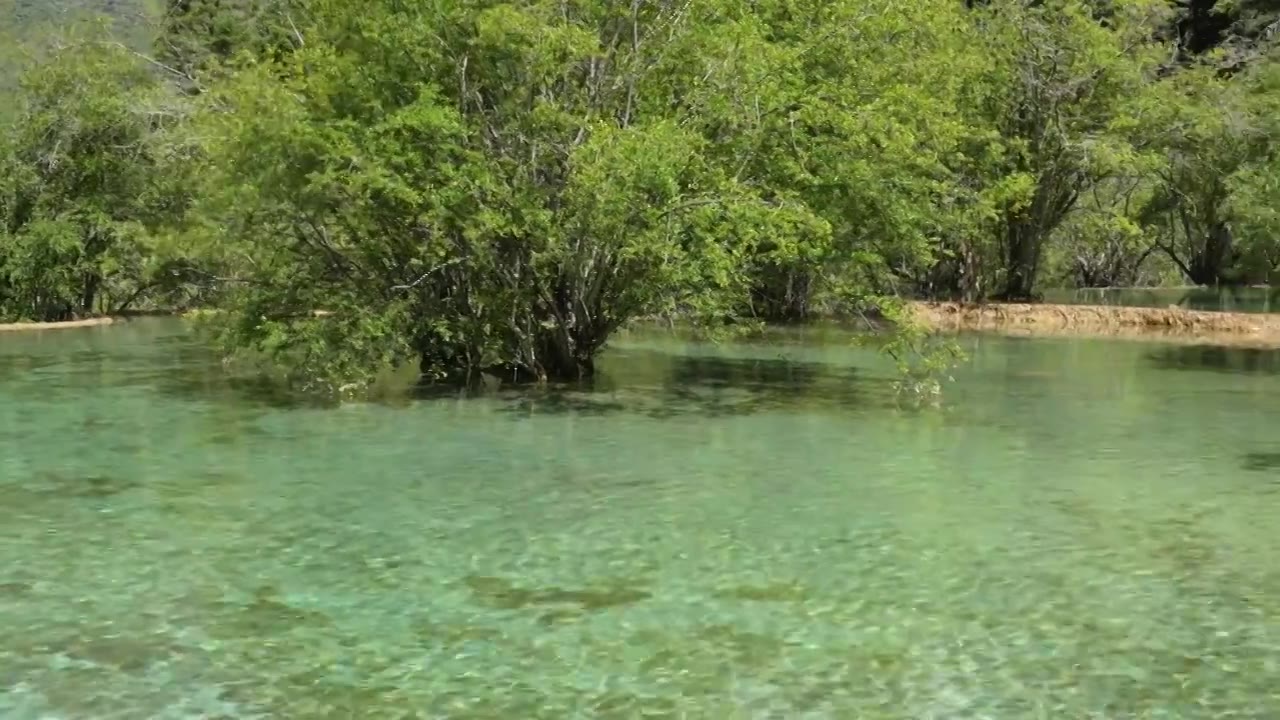 国家5A级旅游景区黄龙景色视频素材