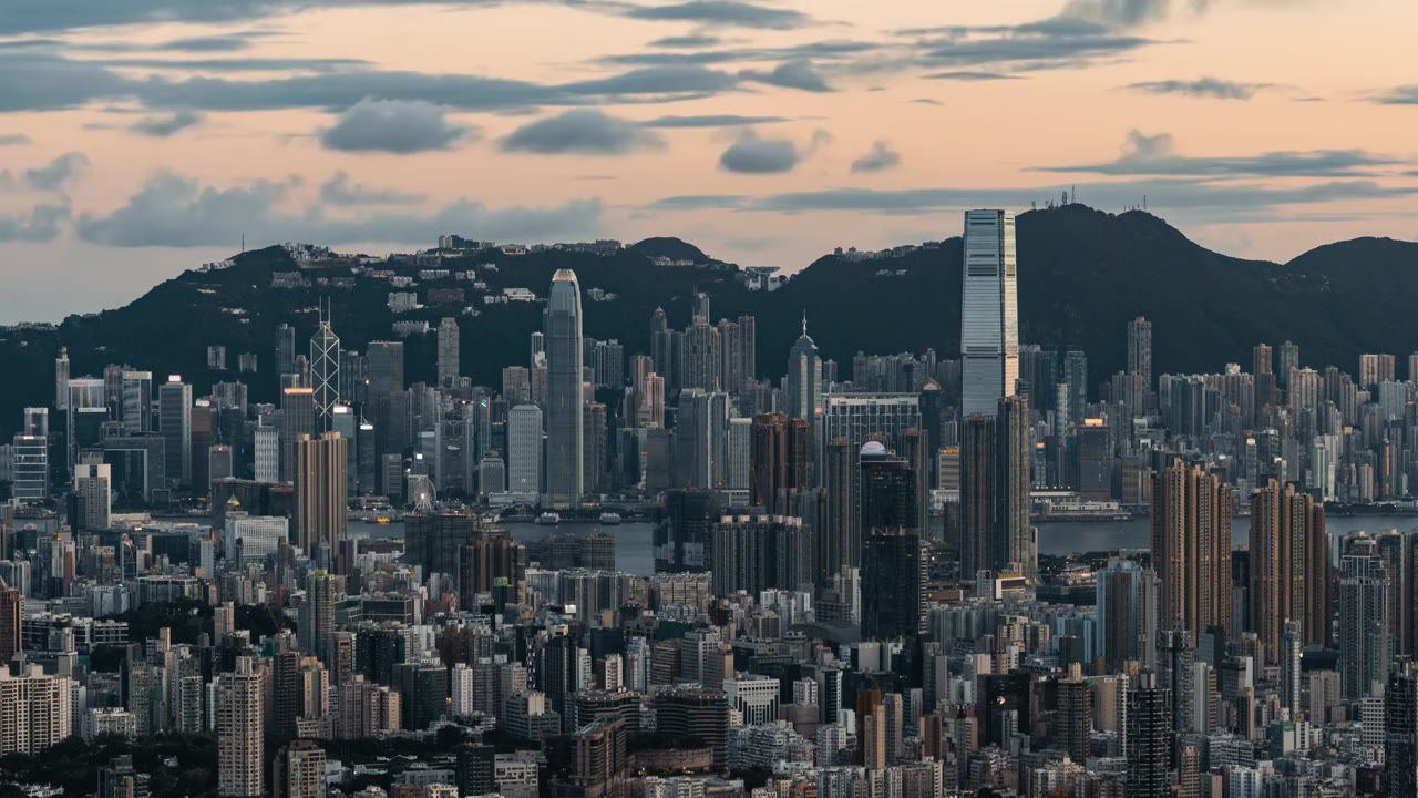 香港维多利亚港延时摄影视频素材