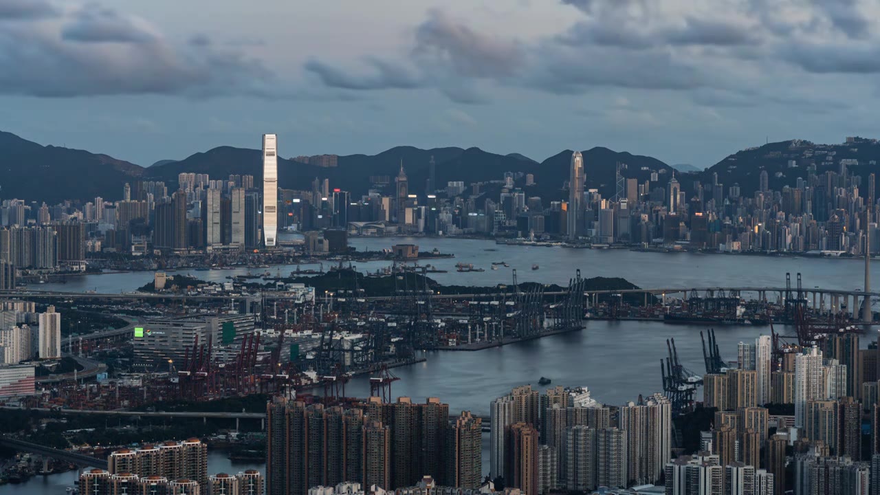 香港维多利亚港延时摄影视频素材