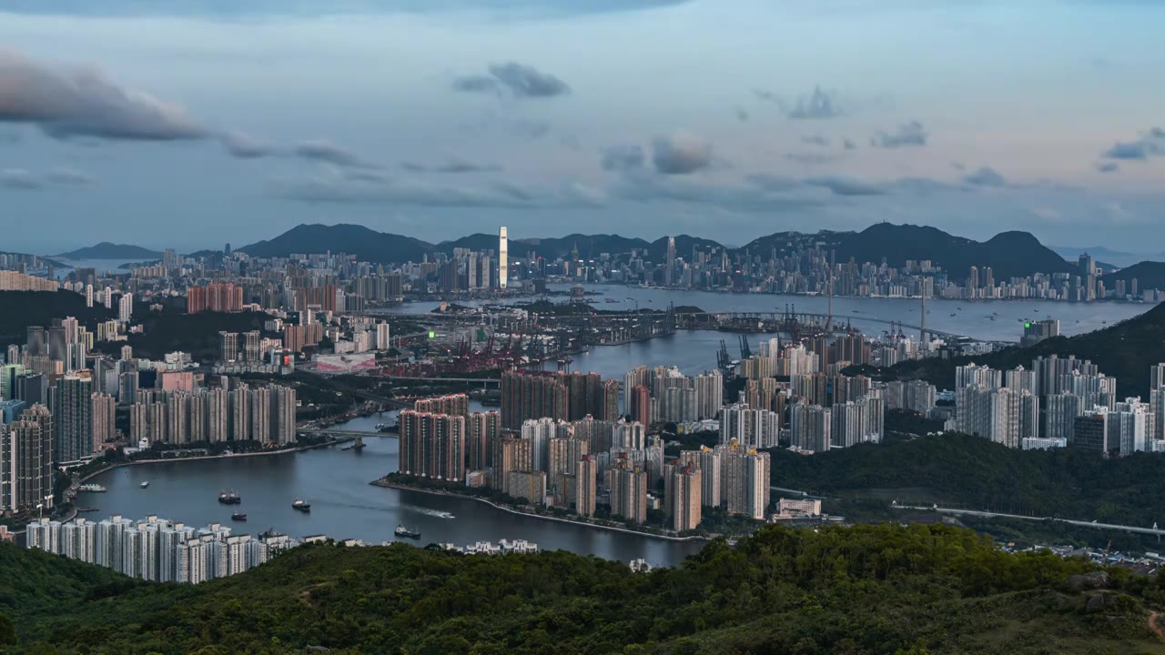 香港维多利亚港延时摄影视频素材