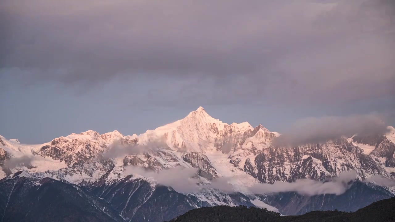 梅里雪山延时视频素材