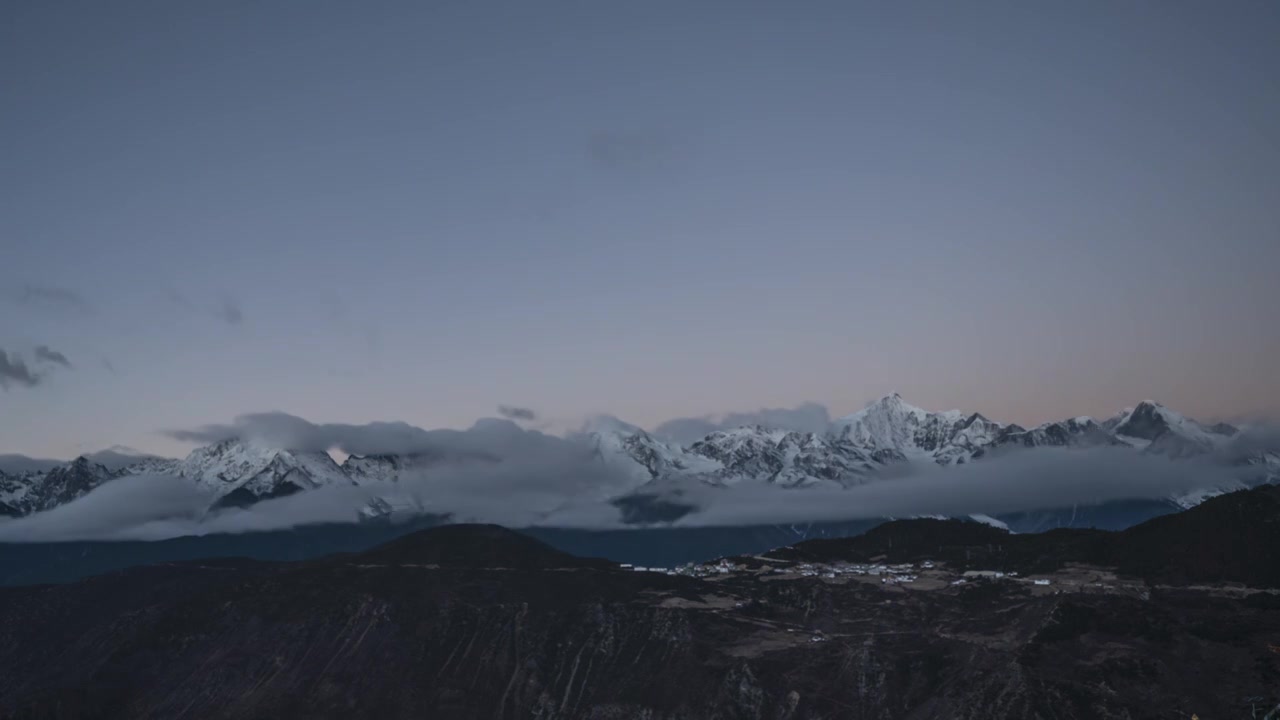 梅里雪山延时视频素材