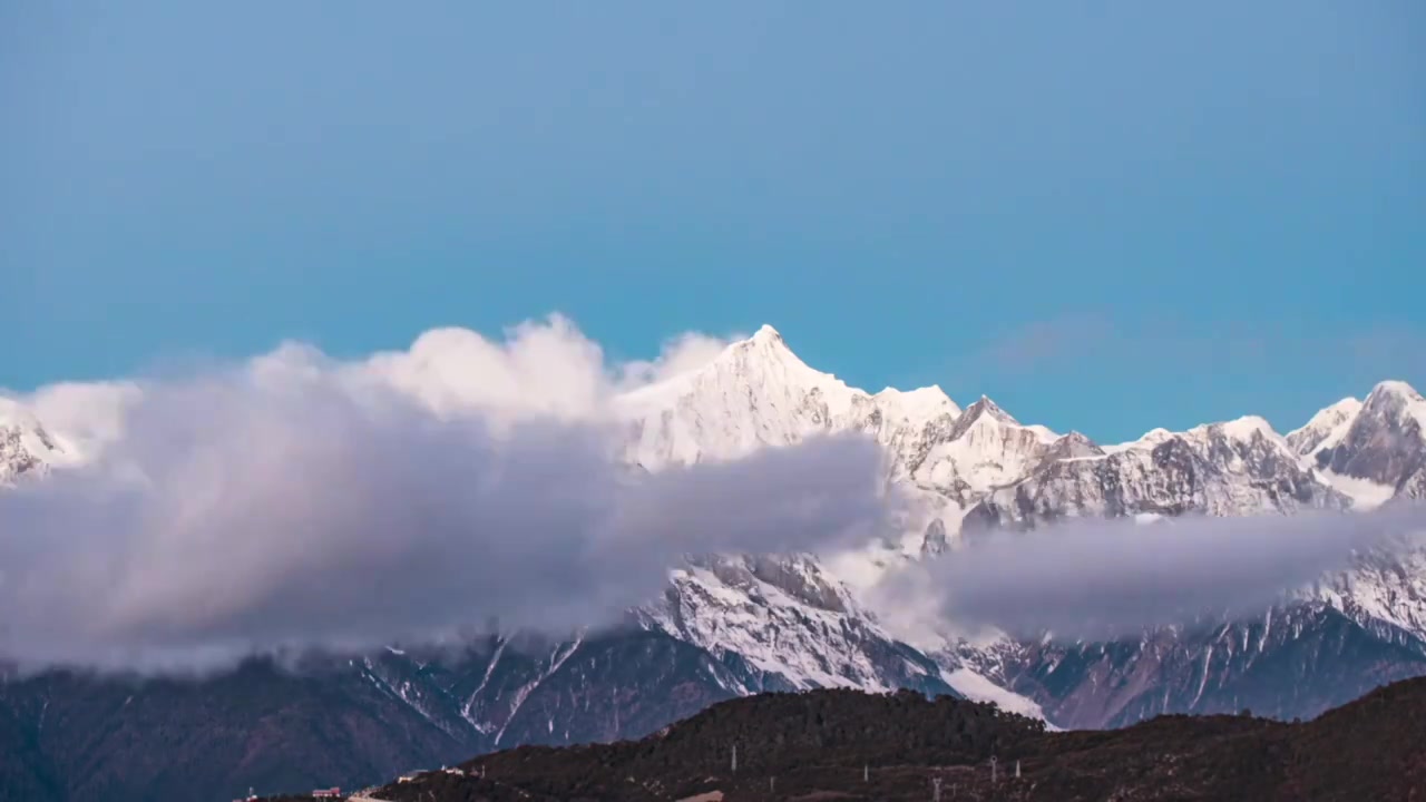 梅里雪山延时视频素材