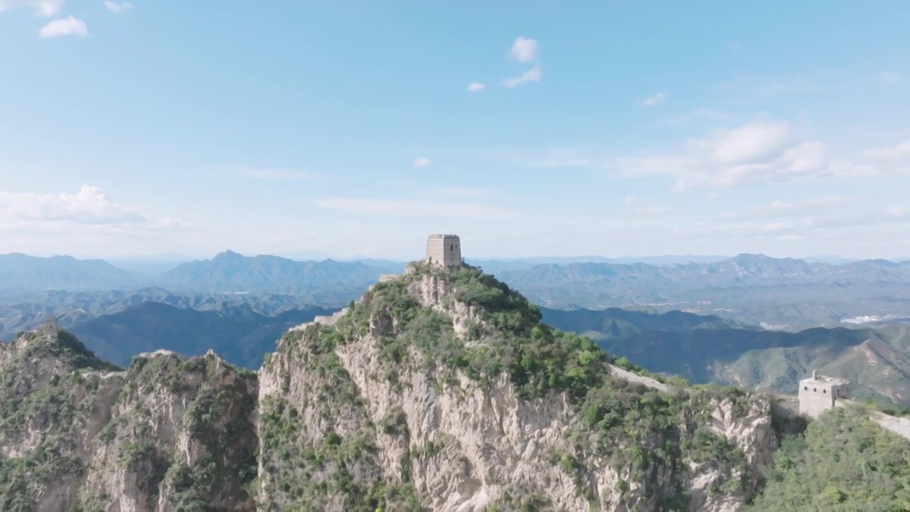 航拍万里长城司马台风景视频素材