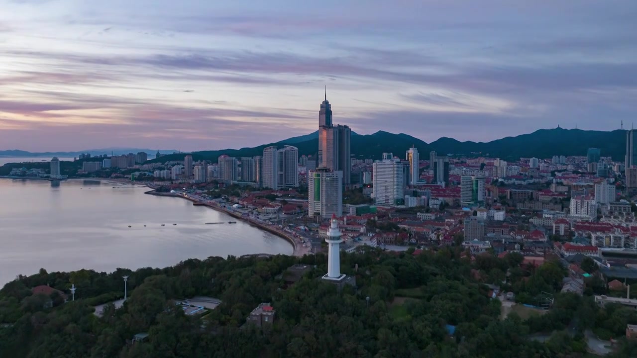 烟台航拍延时视频素材