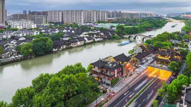 拱宸桥日落视频素材