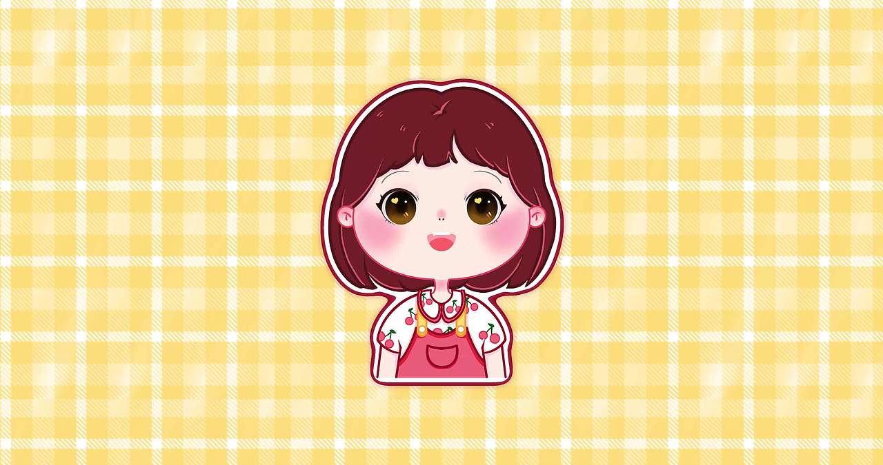 4k原创手绘小女孩视频素材画面1