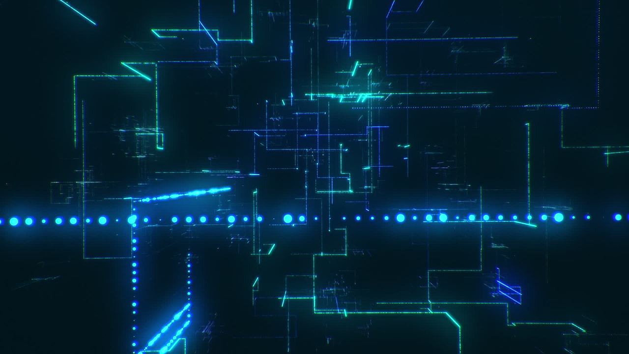 数字网格 科技背景视频素材画面2