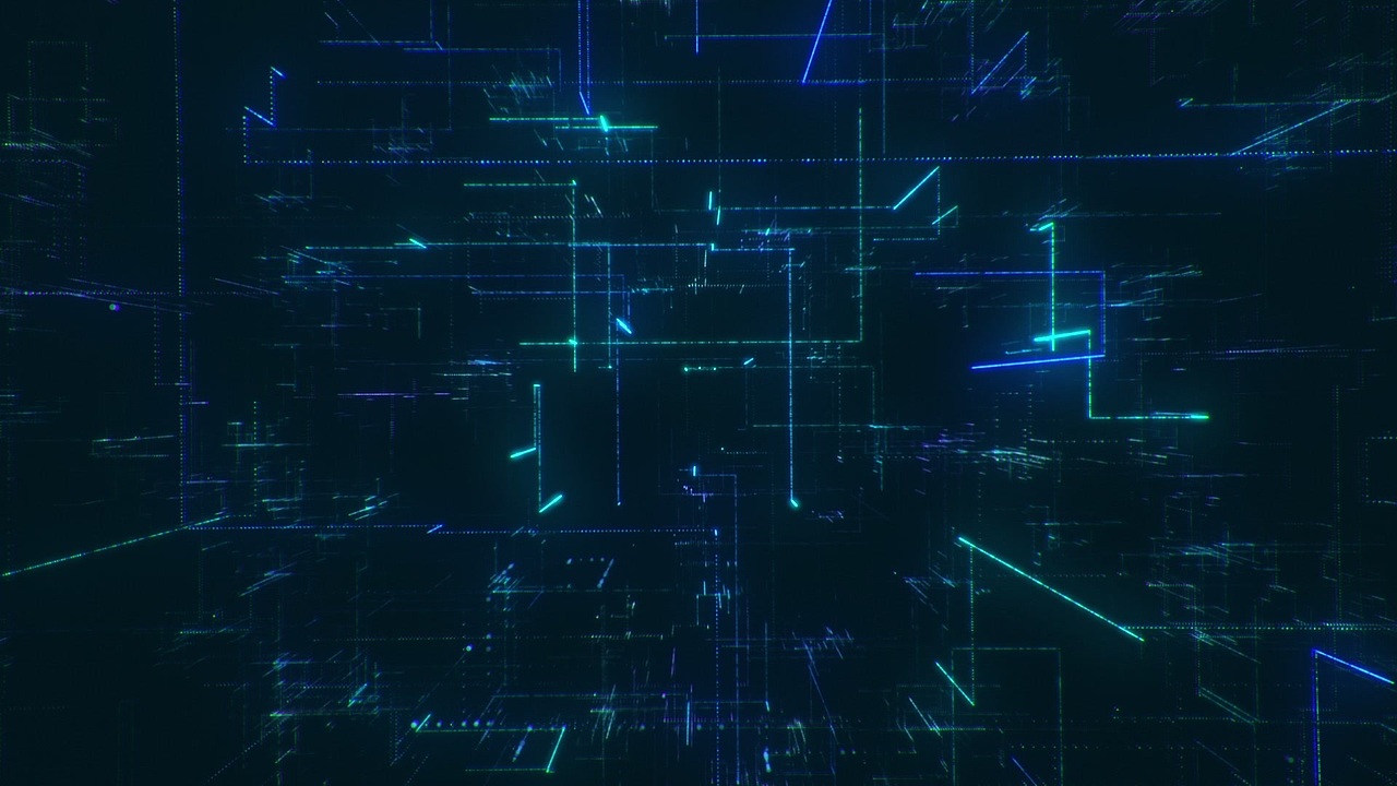 数字网格 科技背景视频素材画面4