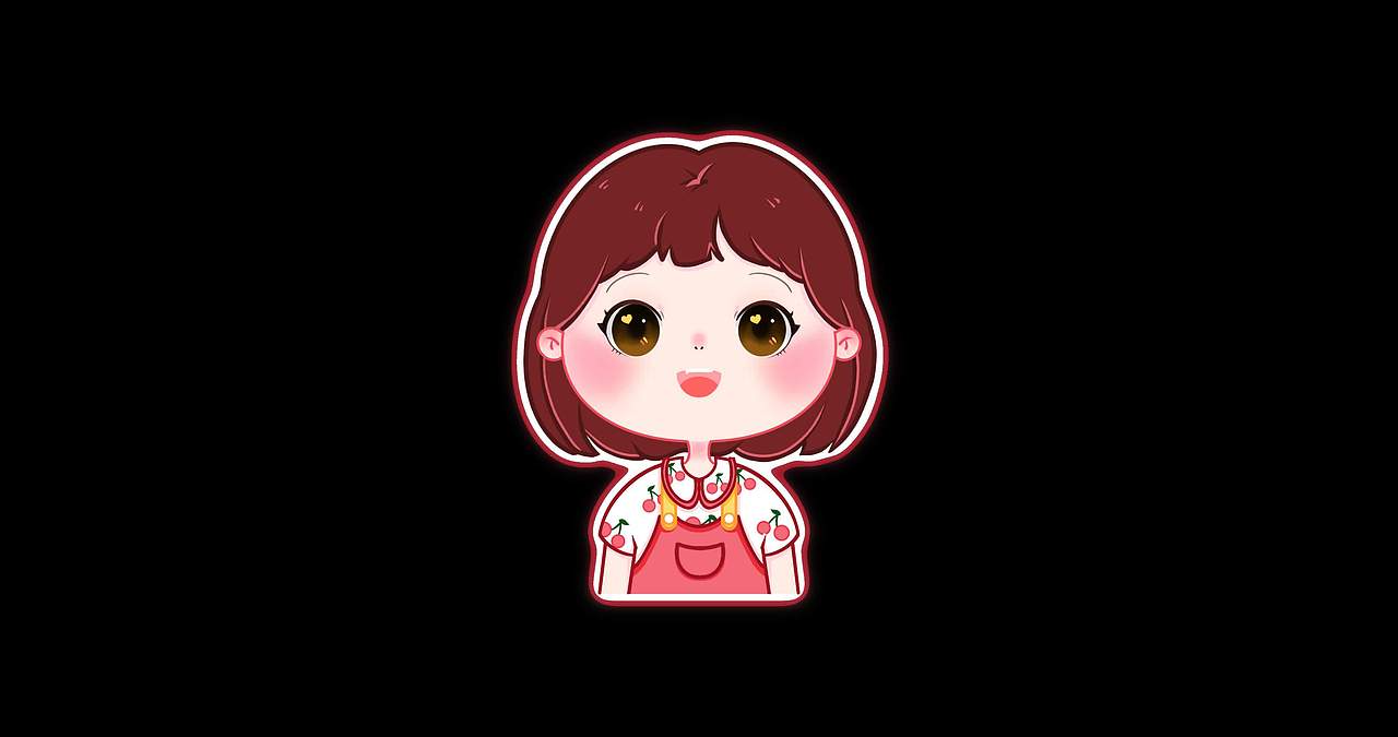 4k原创手绘小女孩 带通道视频素材画面2