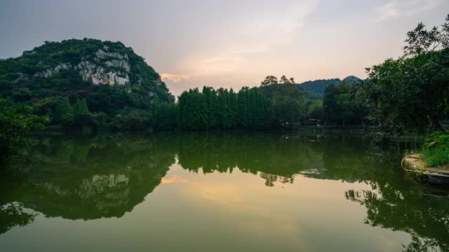 广东省肇庆市七星岩风景区延时摄影视频下载