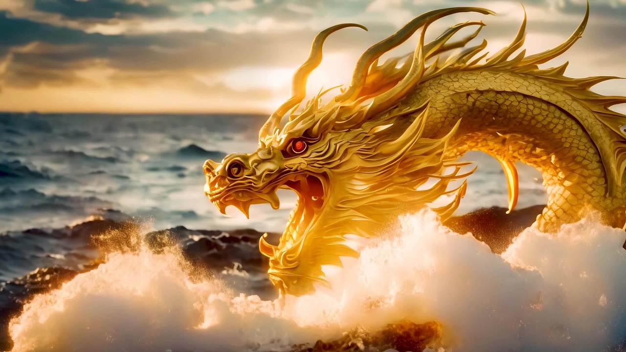 2024吉祥中国龙视频素材画面2