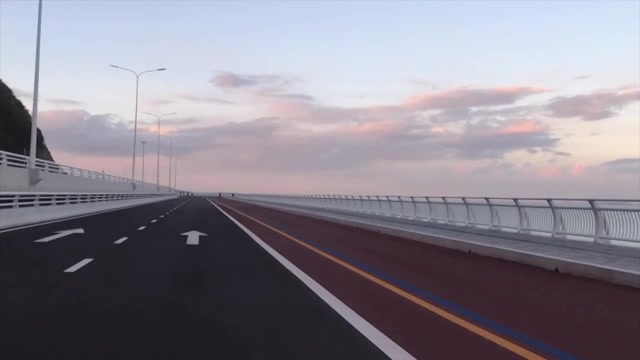 快速道路日落天际线视频素材画面1