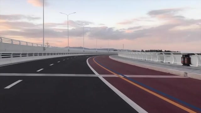 快速道路日落天际线视频素材画面4