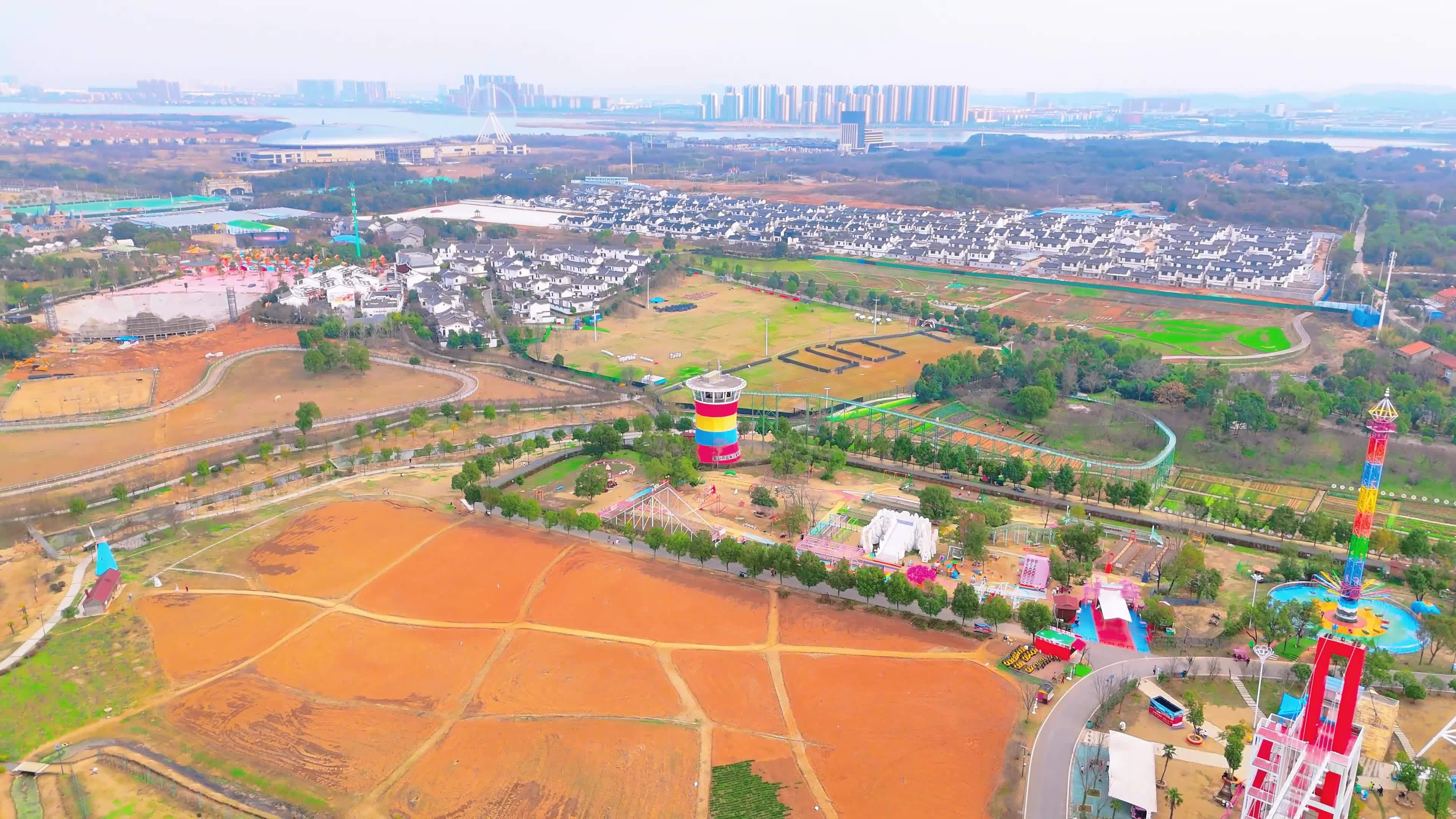 武汉花博会航拍4K视频素材画面1