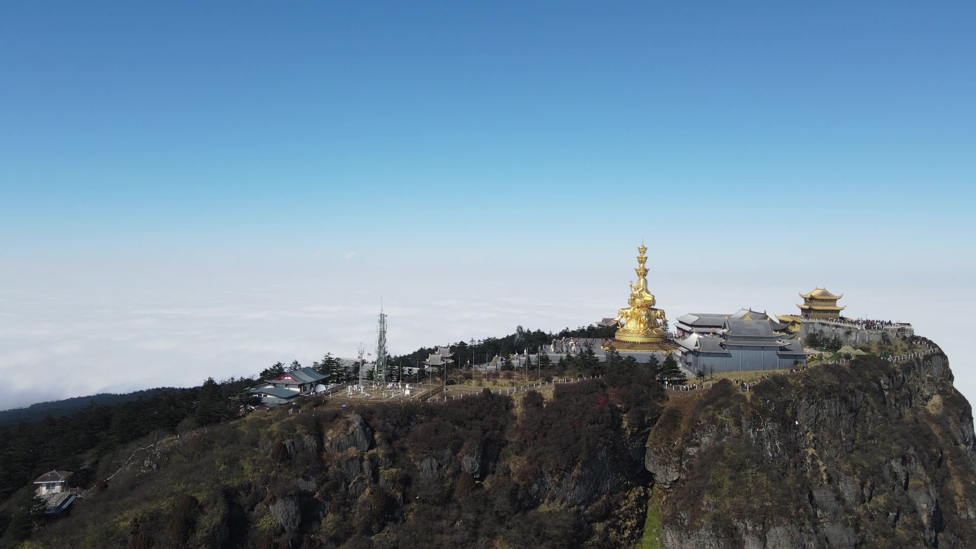 峨眉山金顶云海视频素材画面1