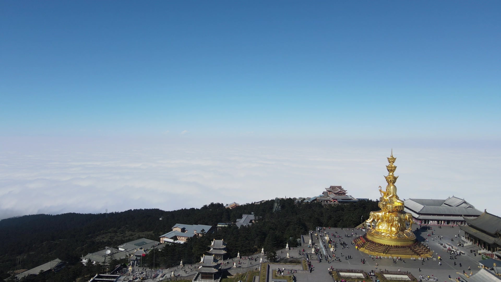 峨眉山金顶云海视频素材画面3