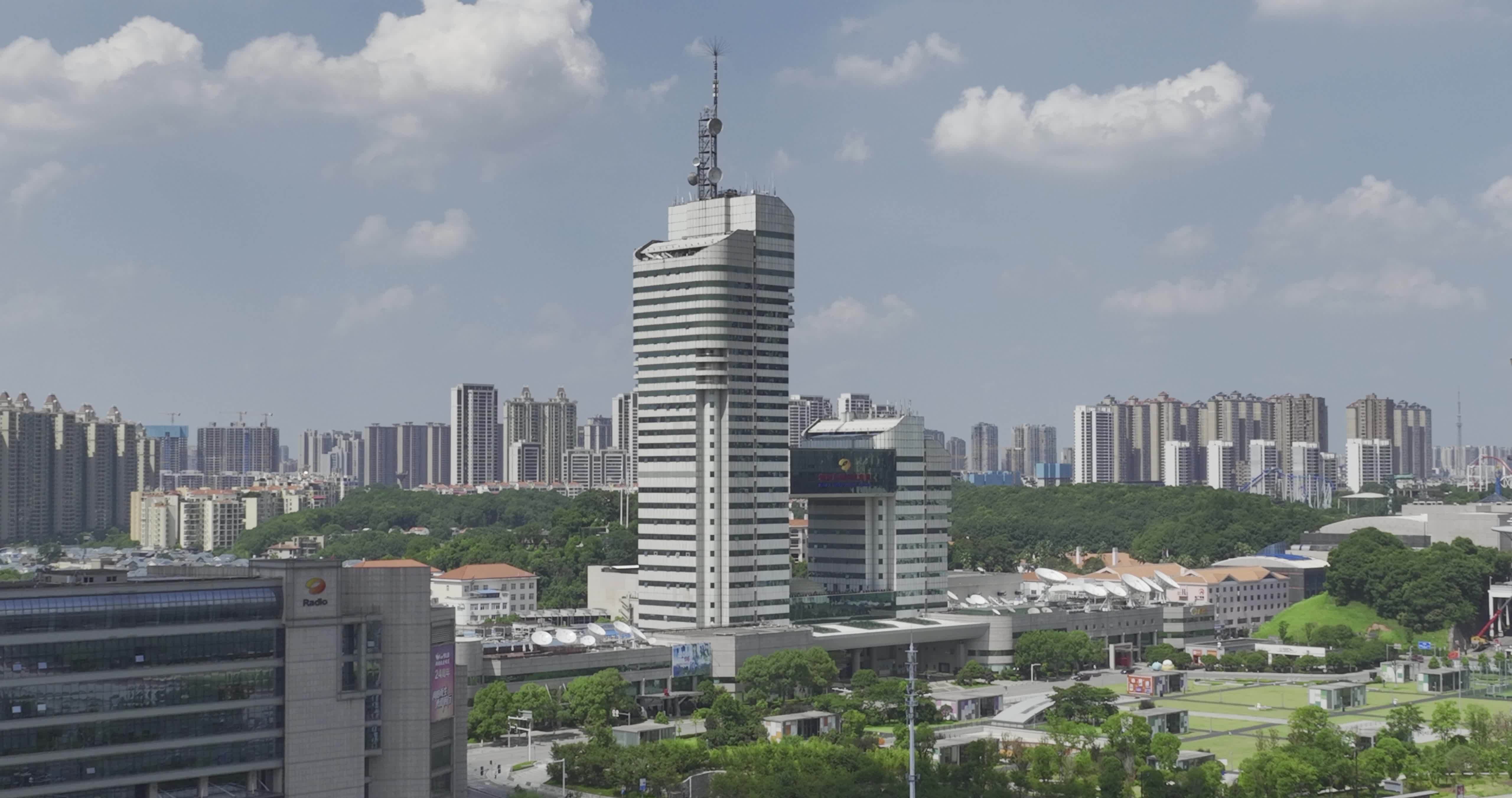 【大疆御3】湖南省广电中心视频素材画面1