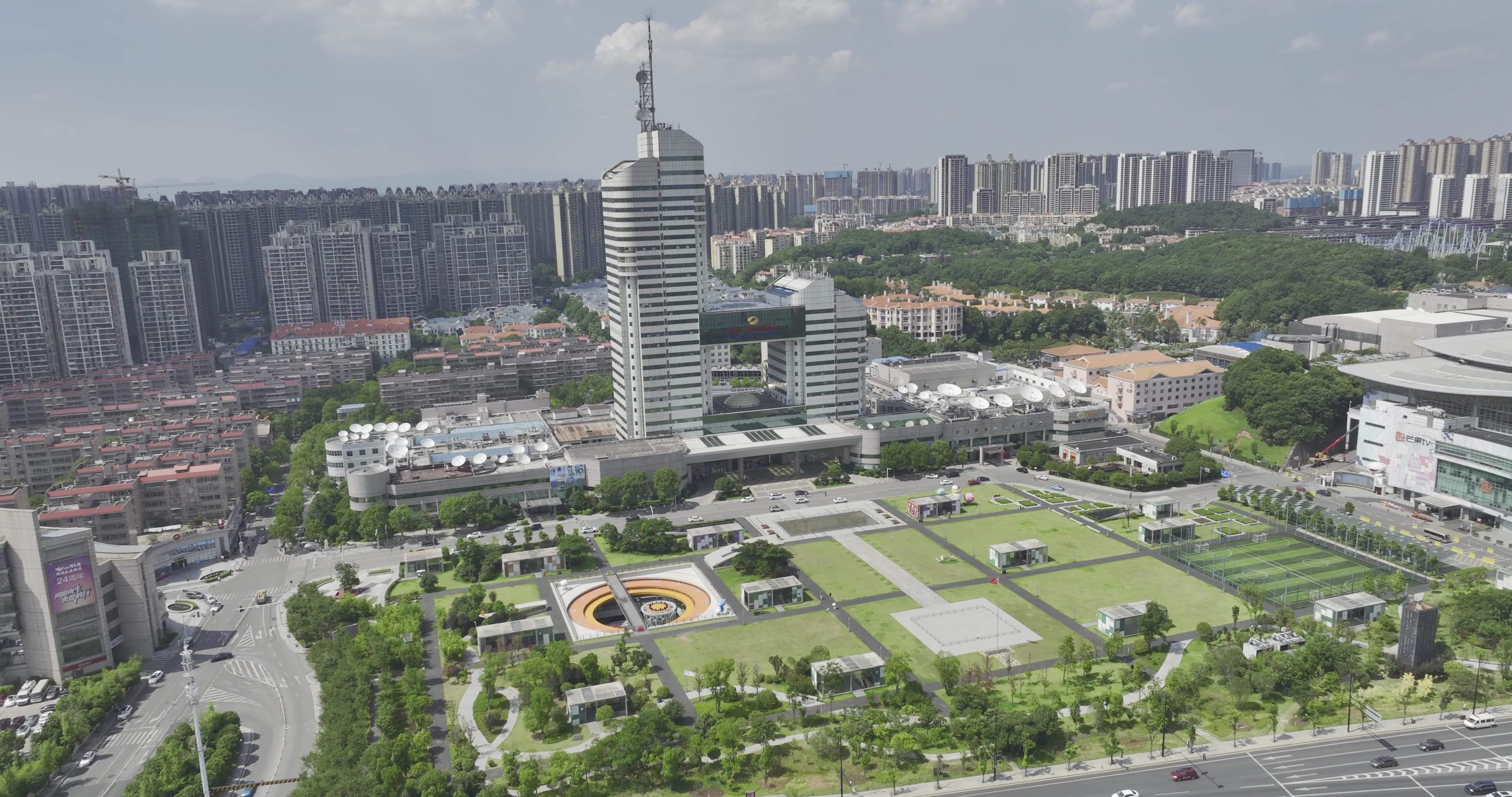 【大疆御3】湖南省广电中心视频素材画面2