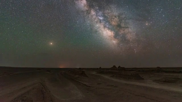 雅丹星空延时视频素材