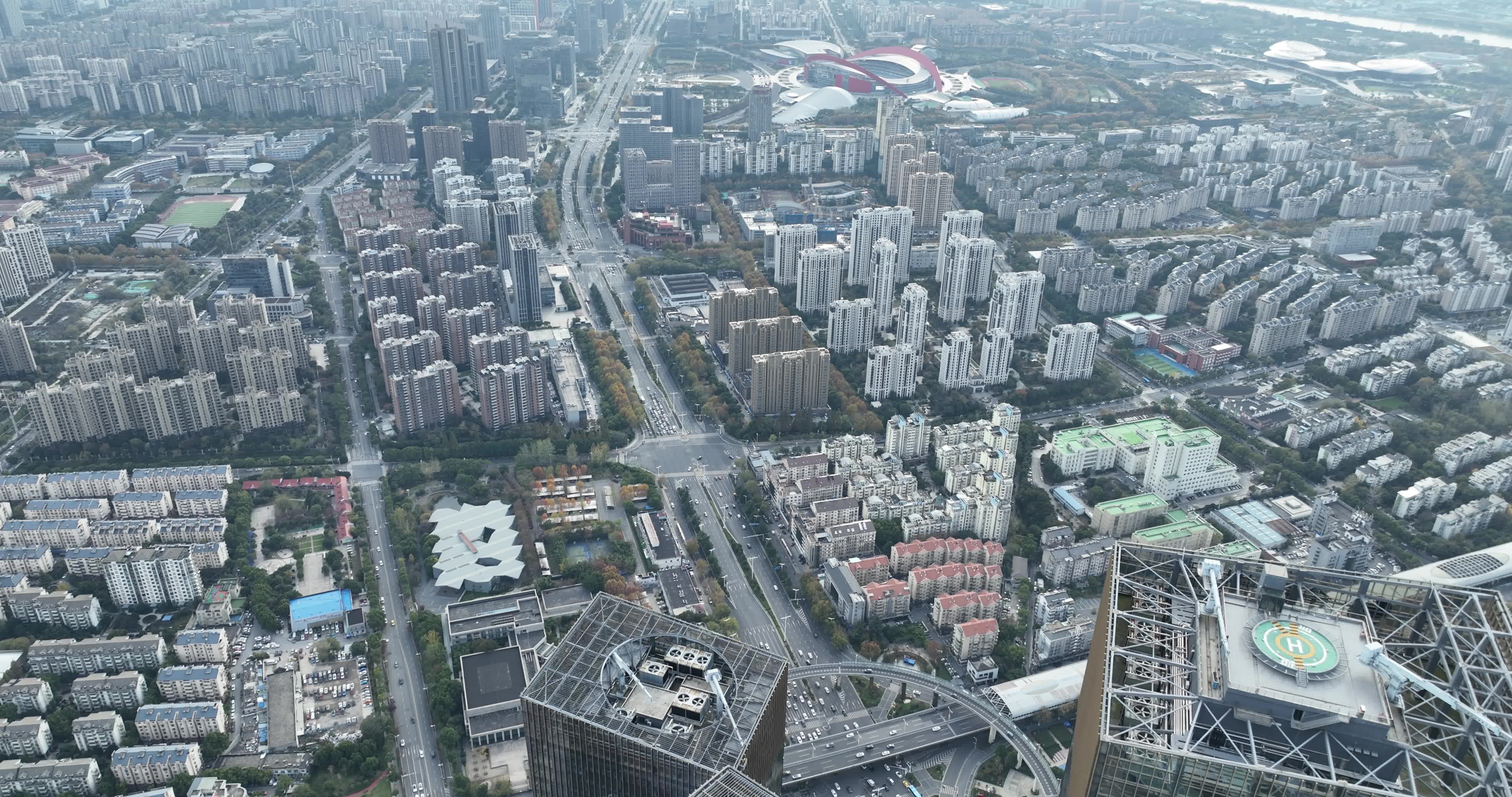 航拍南京金鹰世界视频素材画面2