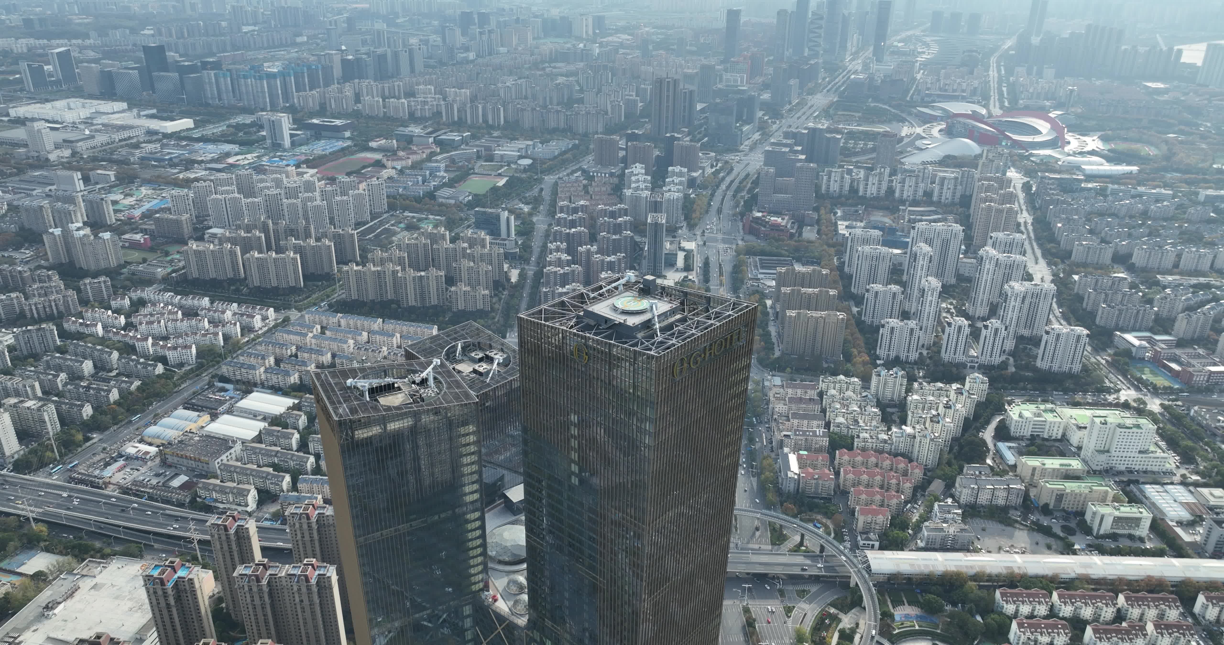 航拍南京金鹰世界视频素材画面1