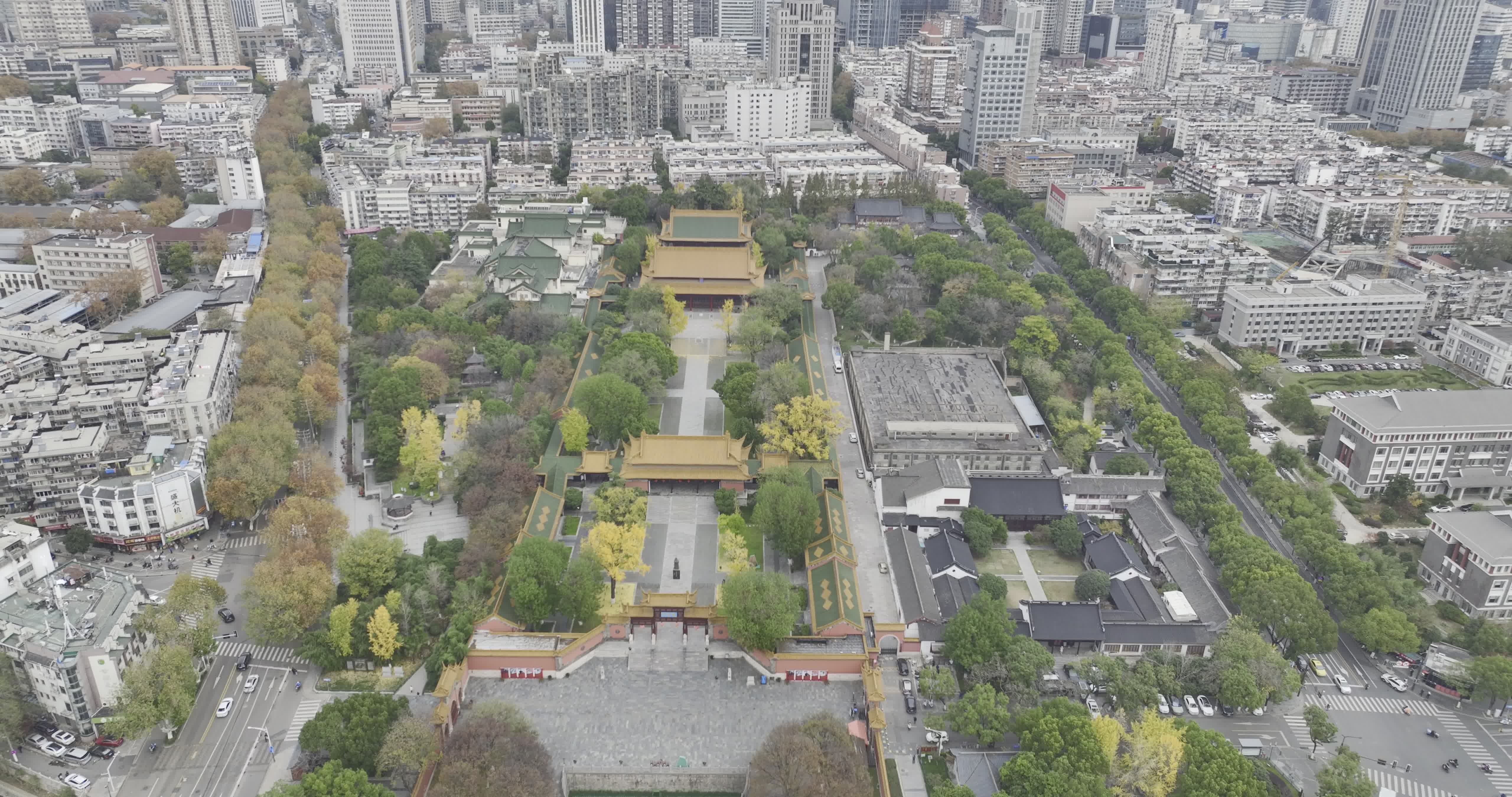 航拍南京朝天宫大景-HLG视频素材画面1